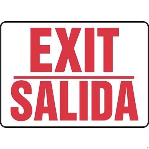 Accuform Exit Sign, Adhesive Poly, 20 in W, 14 in H SBMEXT907MVS - main